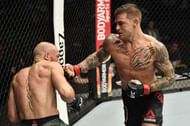 Dustin Poirier will be a spectator as Charles Oliveira and Michael Chandler fight it out for the LW title